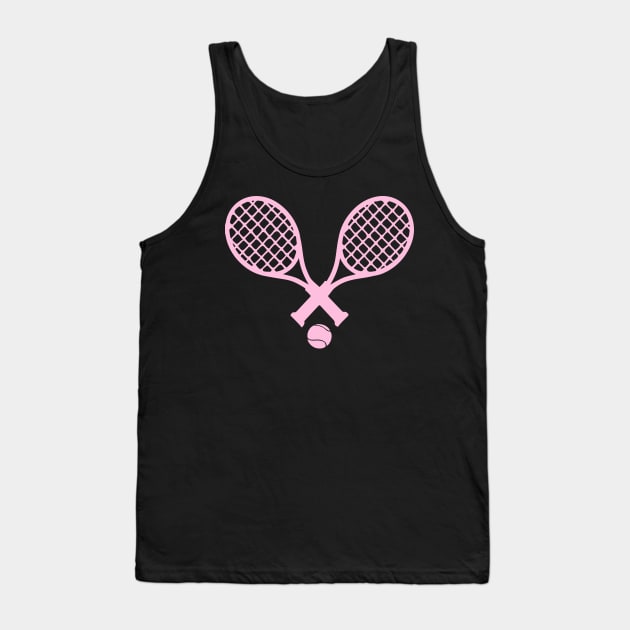 Tennis Rackets Pink Tank Top by inkstyl